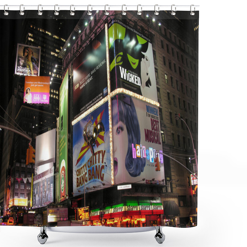 Personality  NEW YORK CITY - SEP 28: Lights And Advertisements Of Times Square Shower Curtains