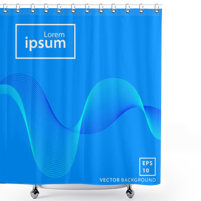 Personality  Wave Background. Spectrum Background Shower Curtains