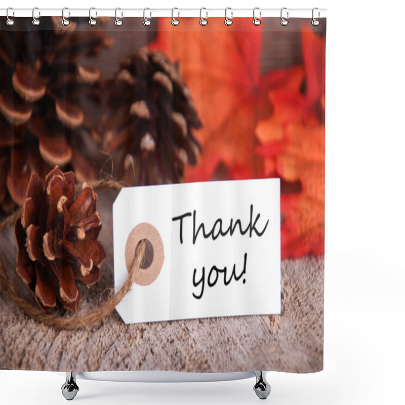 Personality  Thank You Fall Label Shower Curtains