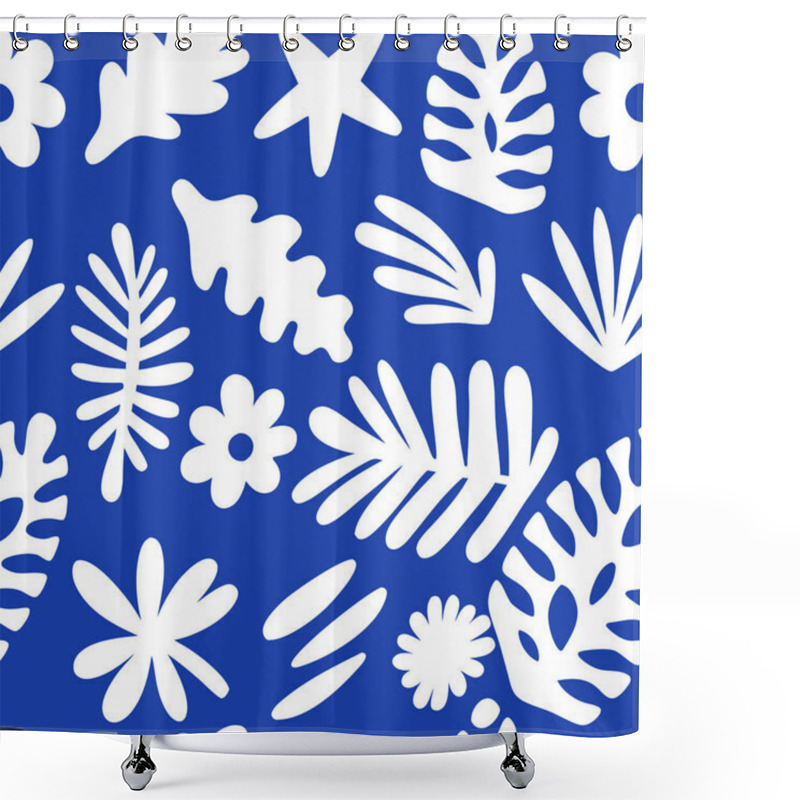 Personality  Tremdy Pattern  Background With Abstract Floral And Leaf Patterns Shower Curtains