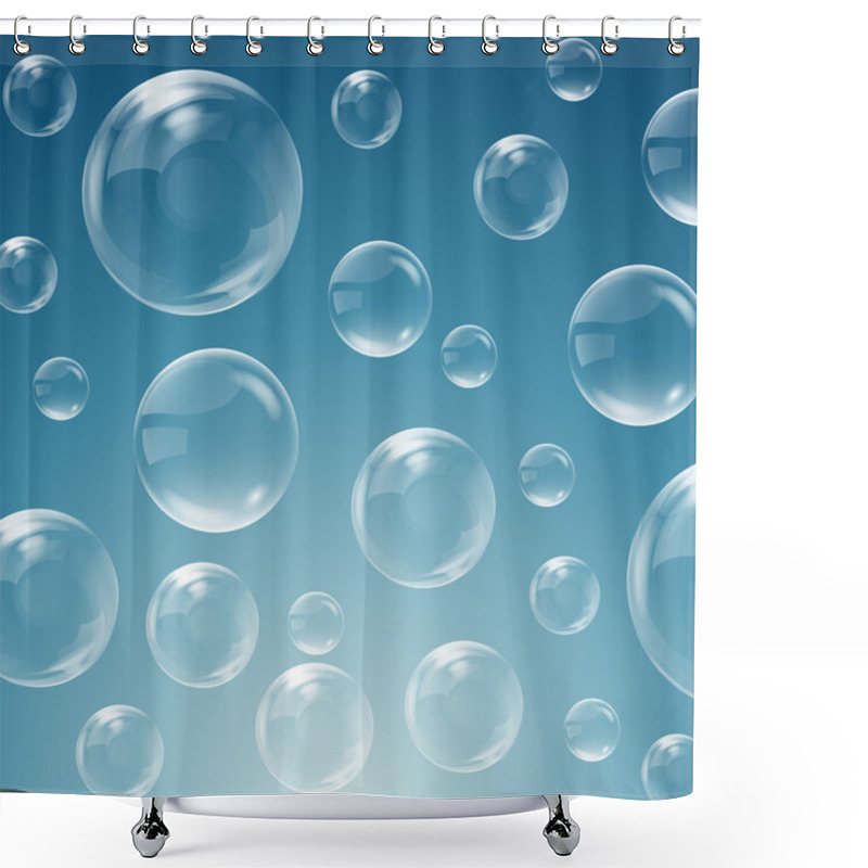 Personality  Bubbles Background. Vector Illustration Shower Curtains