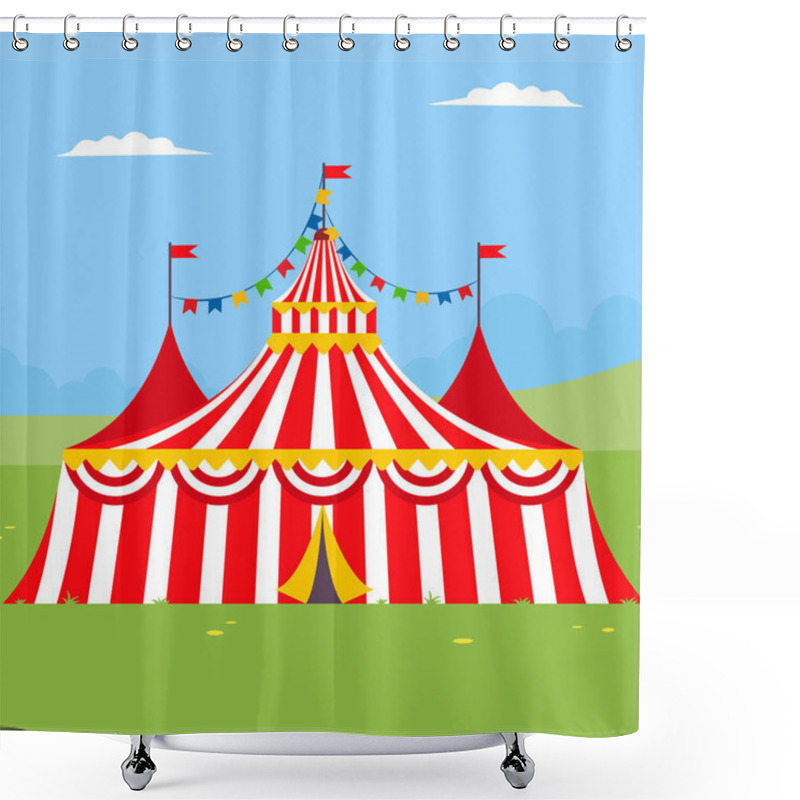 Personality  Circus Tent Icon. Vector Illustration Shower Curtains