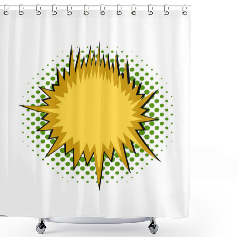 Personality  Abstract Comic Burst Banner Vector Shower Curtains