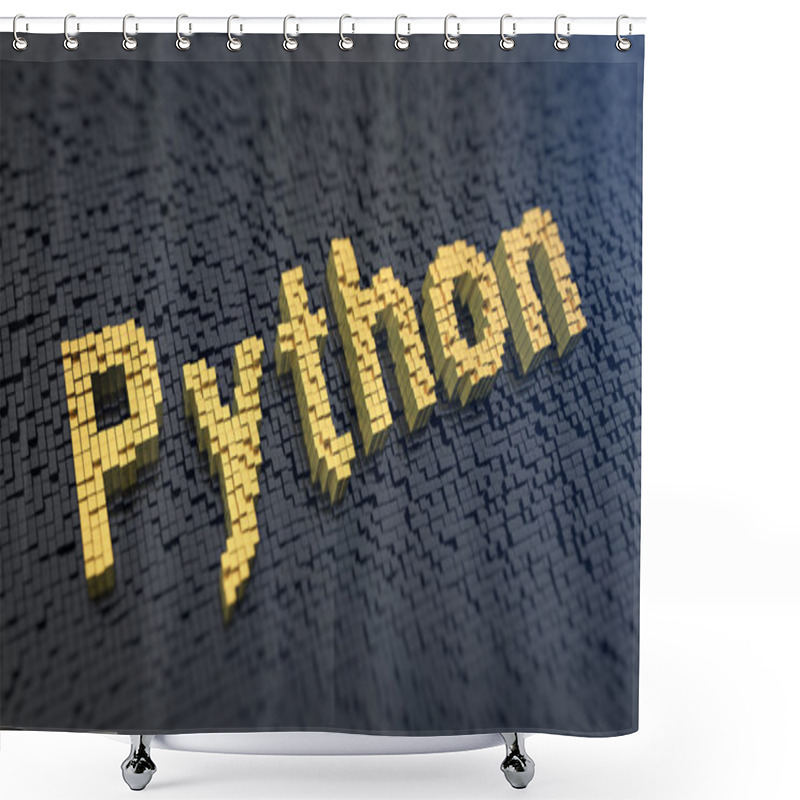 Personality  Python Cubics Word Shower Curtains