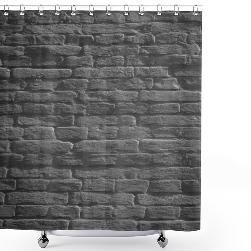 Personality  Dark Grunge Weathered Brick Wall Background, Full Frame View Shower Curtains