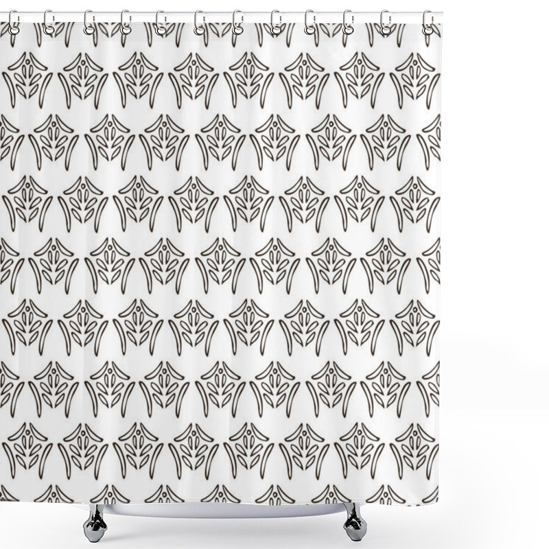 Personality  Minimalist Pattern With Simple Ornament. Shower Curtains