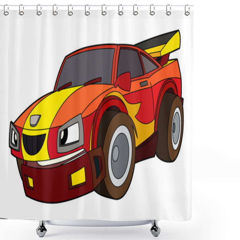 Personality  Racing Car Shower Curtains