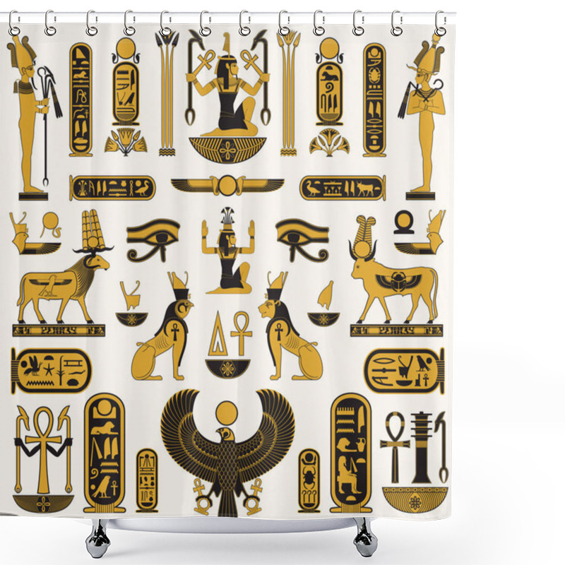 Personality  Ancient Egyptian Symbols Shower Curtains