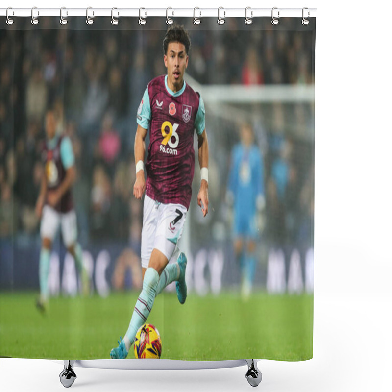 Personality  Jeremy Sarmiento Of Burnley Goes Forward With The Ball During The Sky Bet Championship Match West Bromwich Albion Vs Burnley At The Hawthorns, West Bromwich, United Kingdom, 7th November 2024 Shower Curtains