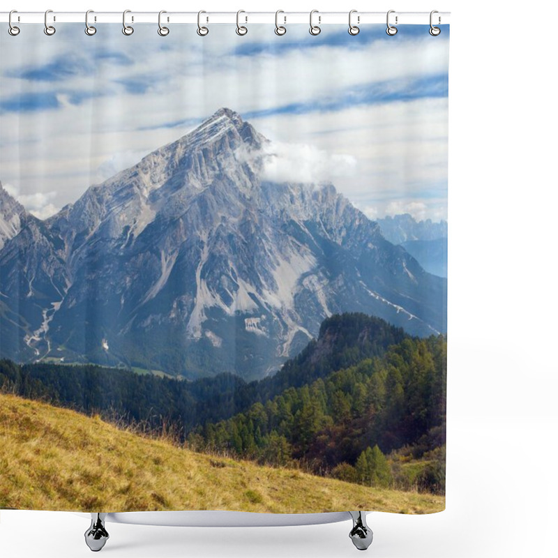 Personality  Monte Antelao, South Tirol, Dolomites Mountains, Italy, Mountain View Shower Curtains