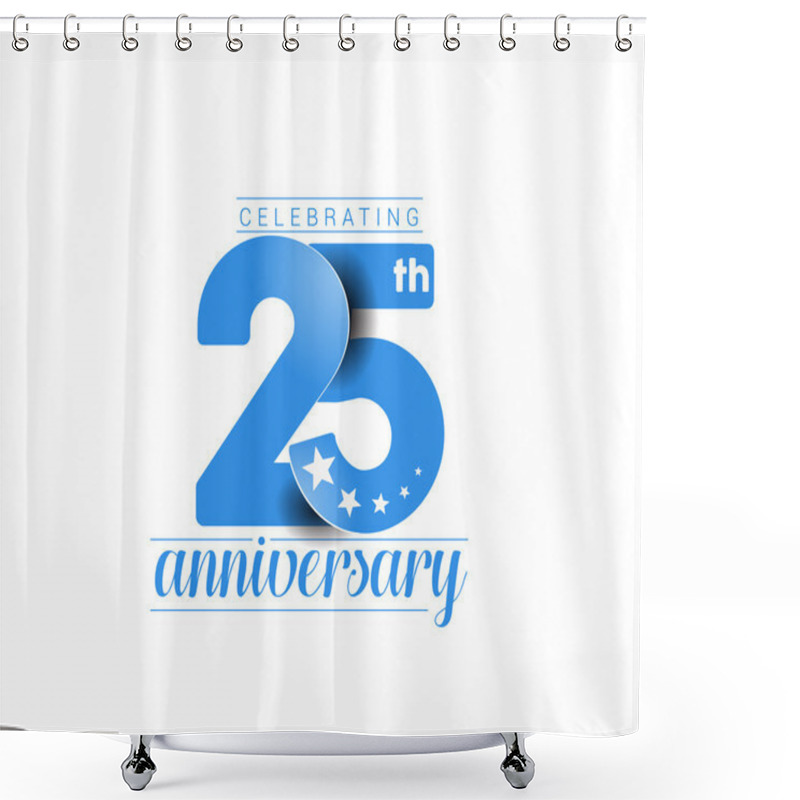 Personality  25th Years Anniversary Celebration Design.  Shower Curtains