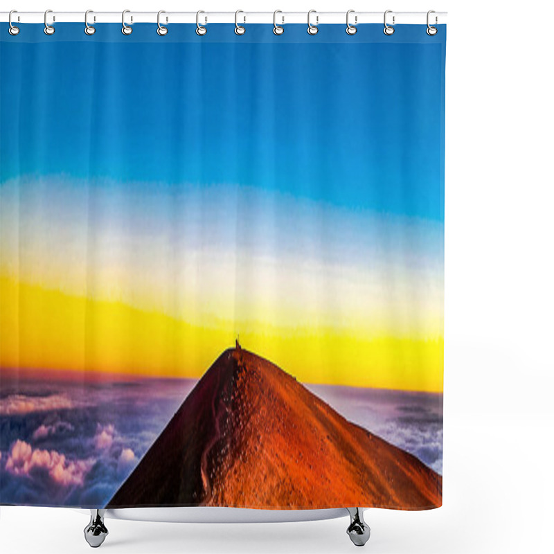 Personality  Sunset On The Summit Of Mauna Kea On The Big Island Of Hawaii  Shower Curtains