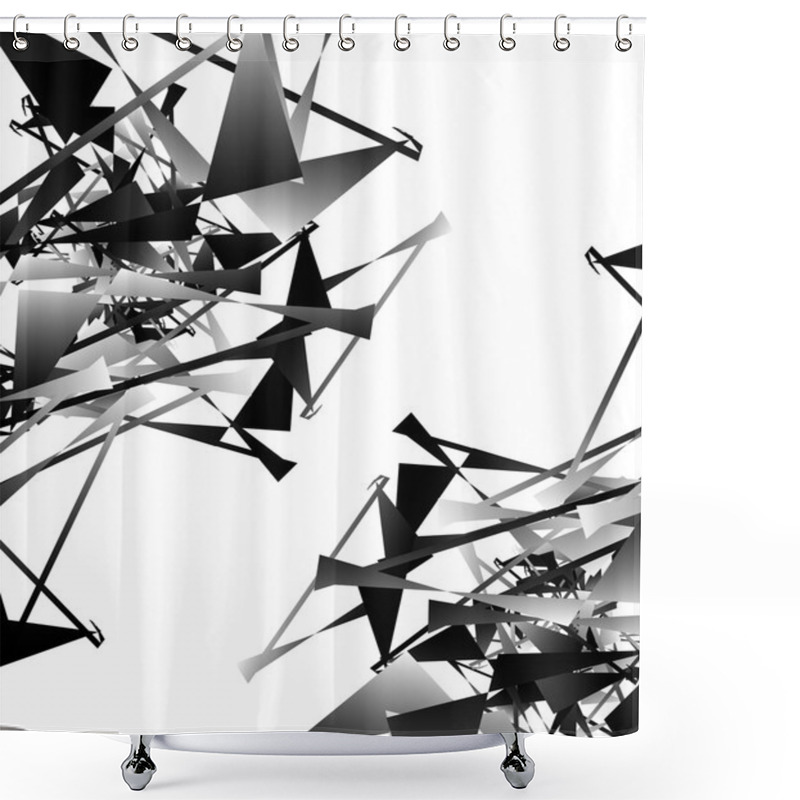 Personality  Geometric Abstract Art.  Shower Curtains