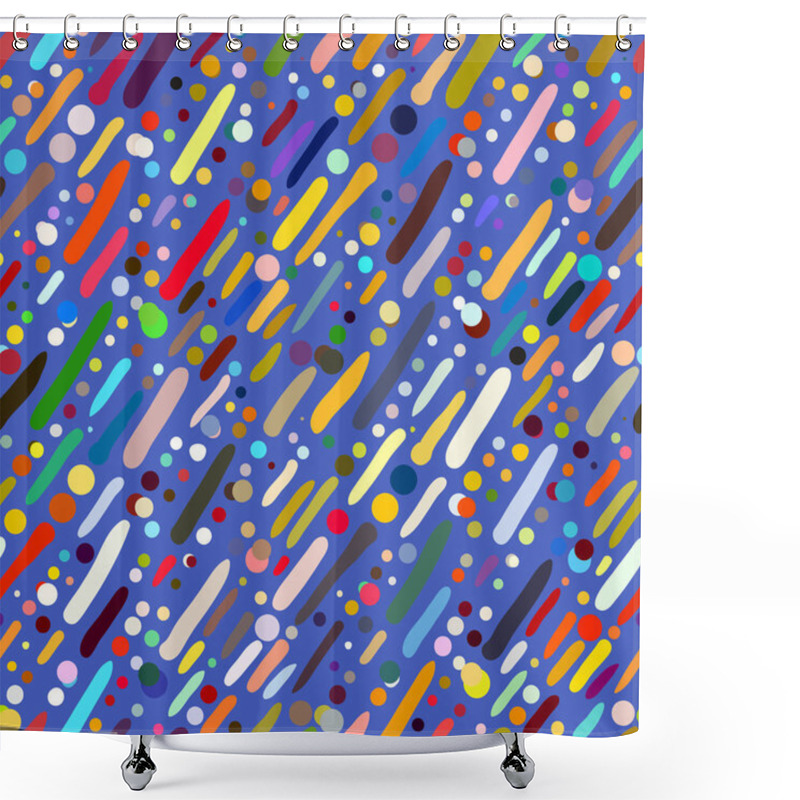 Personality  Pattern With Hand Drawn Colourful Stripes Shower Curtains