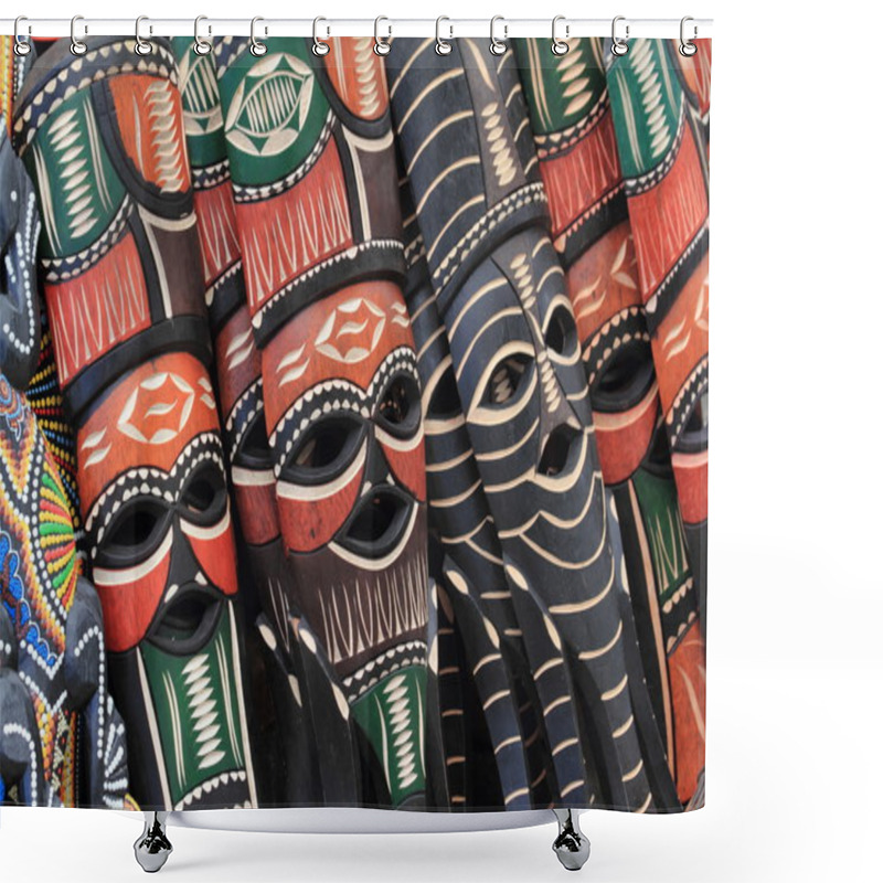 Personality  African Masks Shower Curtains