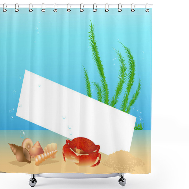 Personality  Sea Shell Frame Shower Curtains