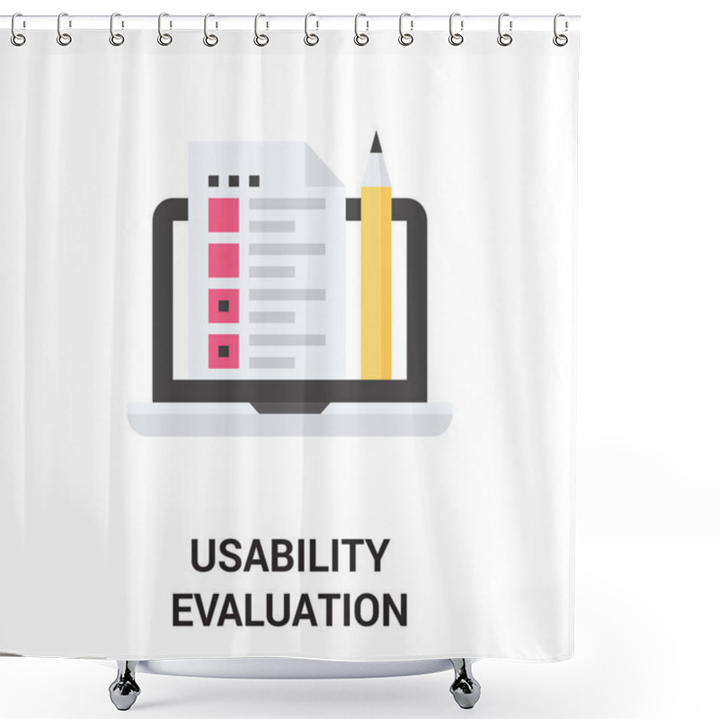 Personality  Usability Evaluation Icon Shower Curtains