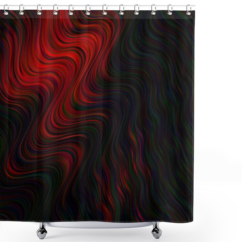 Personality  Abstract Modern Wavy Pattern, Vector Illustration Shower Curtains