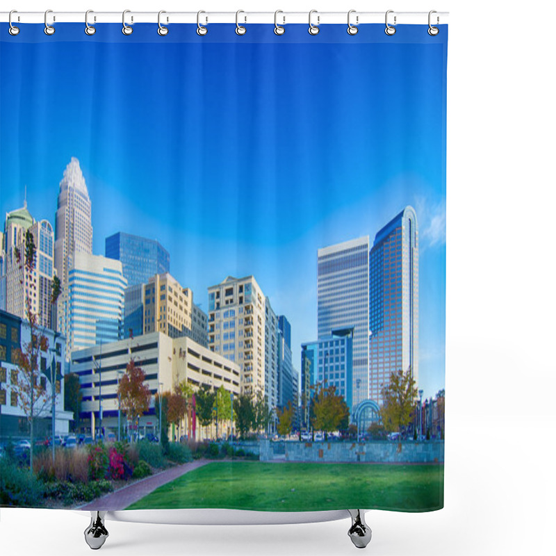 Personality  Charlotte North Carolina City Skyline And Downtown Shower Curtains