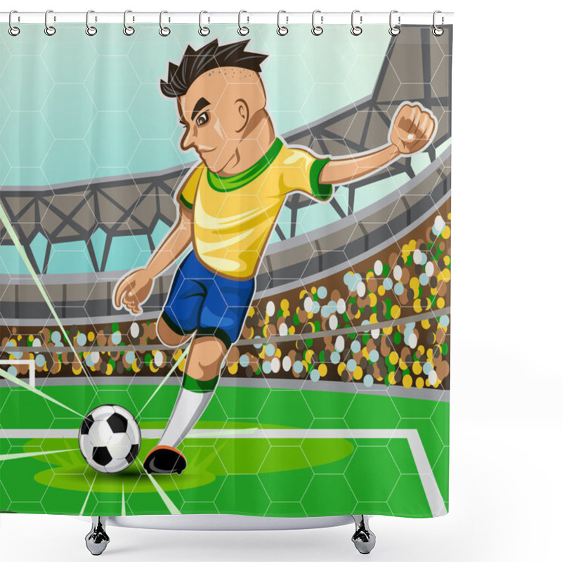 Personality  BRAZIL SOCCER Shower Curtains