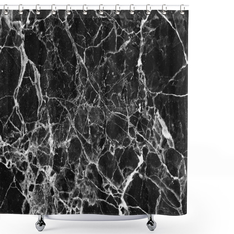 Personality  Marble Surface Texture In Black And White Tone Shower Curtains