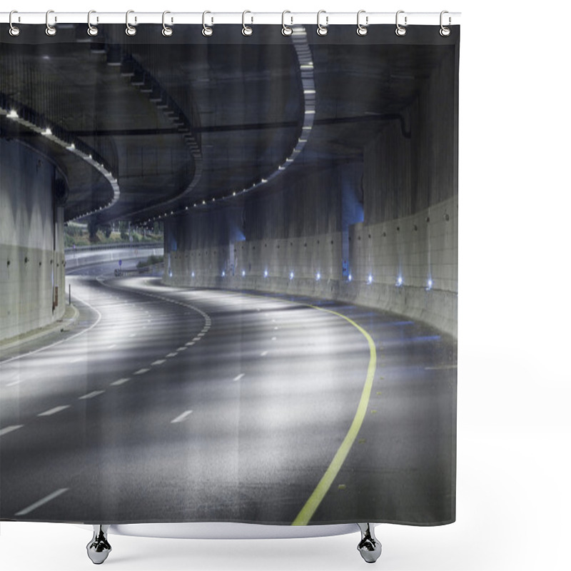 Personality  Highway At Night Shower Curtains