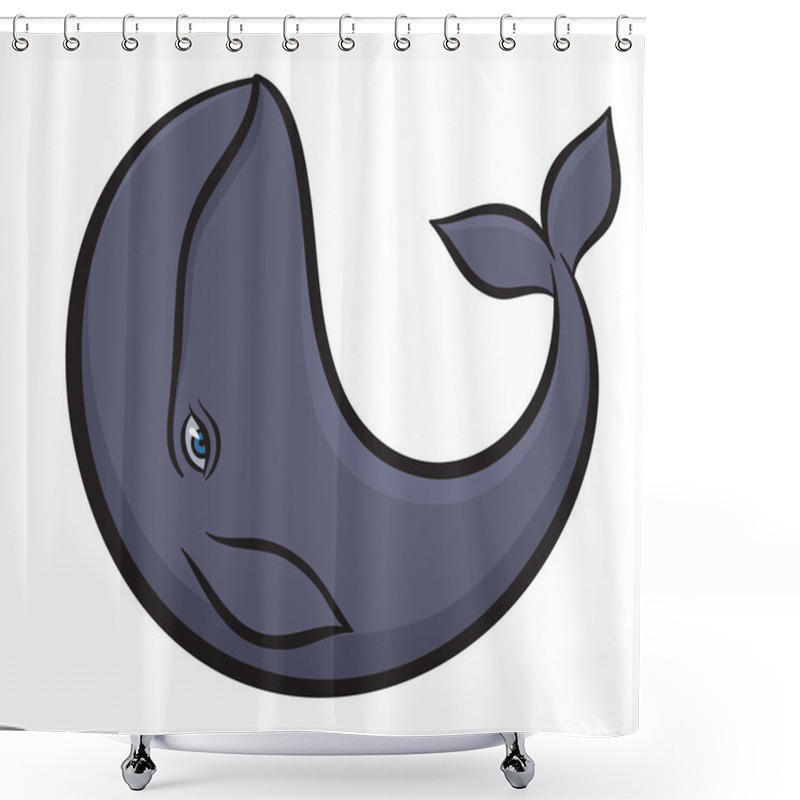 Personality  Hand Drawn Whale Shower Curtains