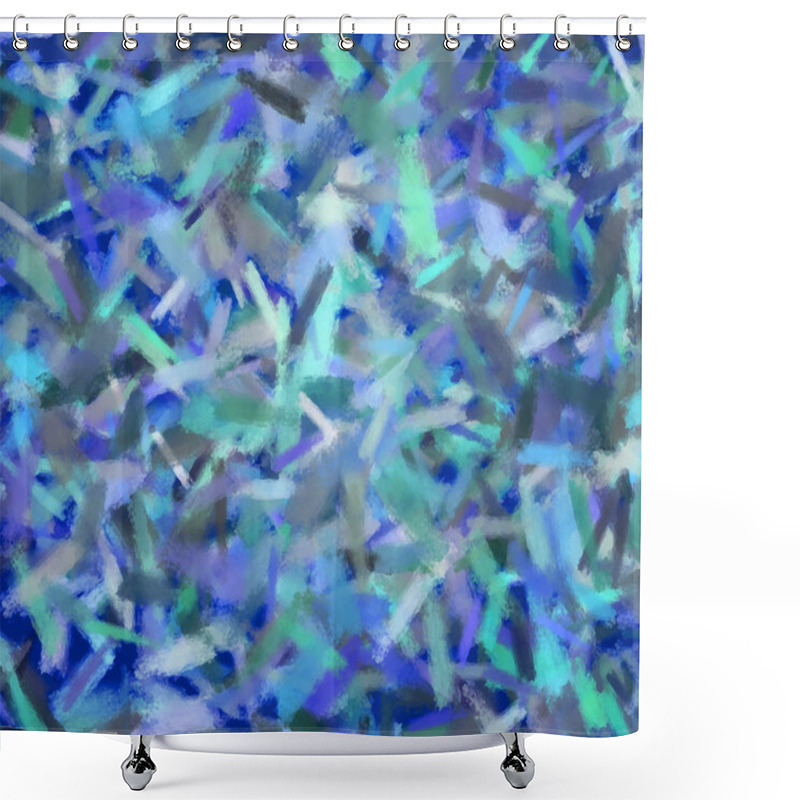 Personality  Blue Artistic Texture Shower Curtains