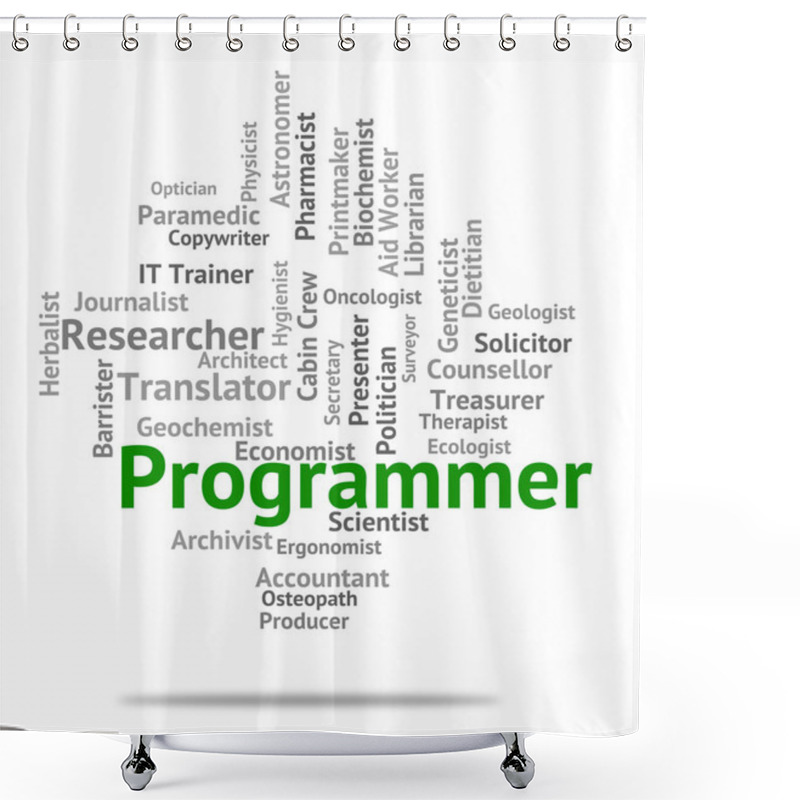 Personality  Programmer Job Shows Recruitment Jobs And Hiring Shower Curtains