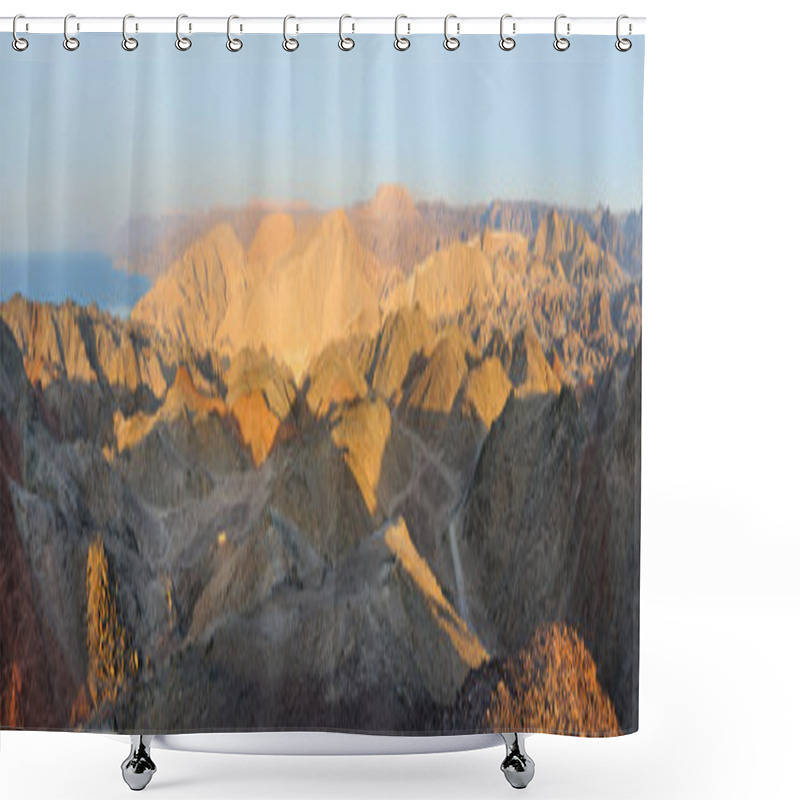 Personality  Mountains On The Southern Border Of Israel (panorama)  Shower Curtains