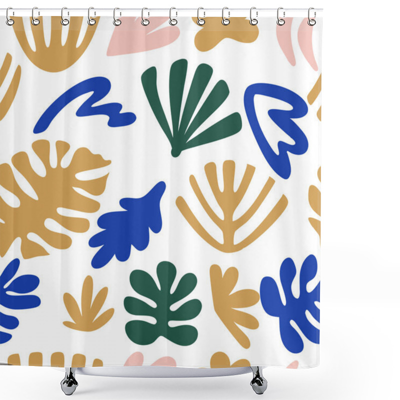 Personality  Tremdy Pattern  Background With Abstract Floral And Leaf Patterns Shower Curtains