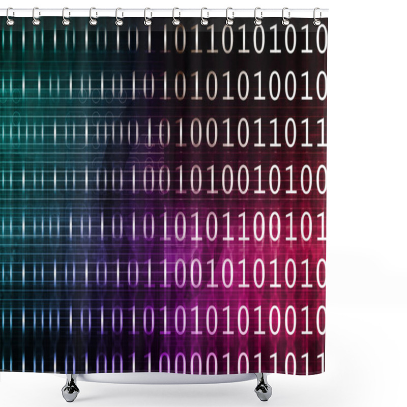 Personality  Information Technology Background Shower Curtains