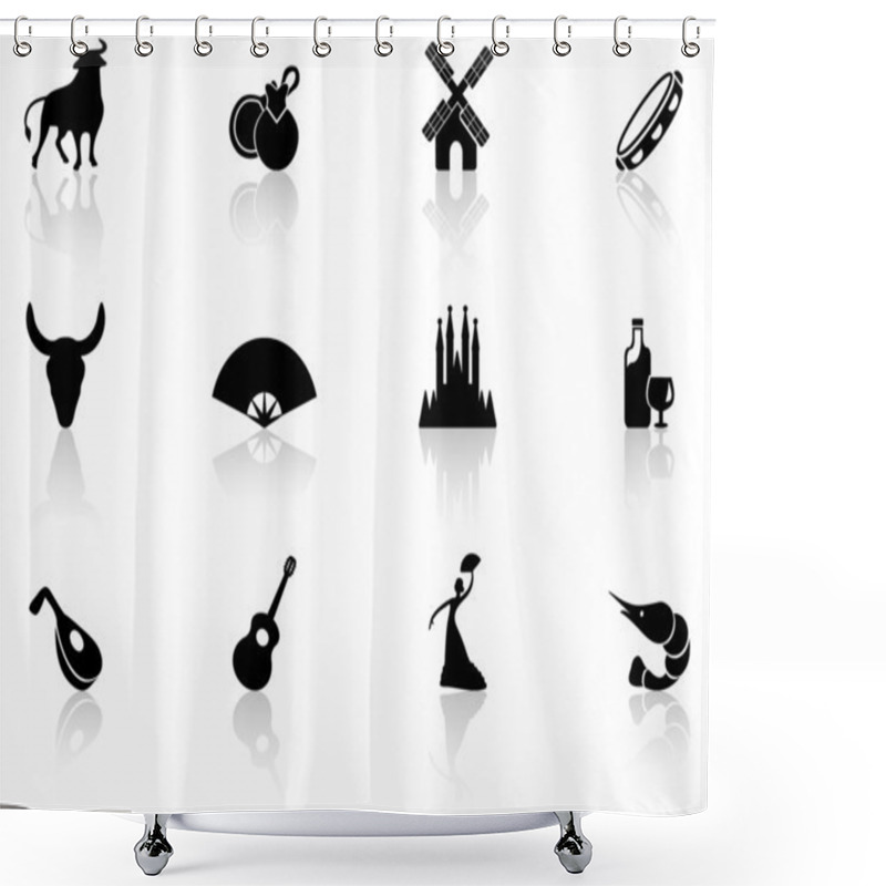 Personality  Spain Culture Icons Shower Curtains