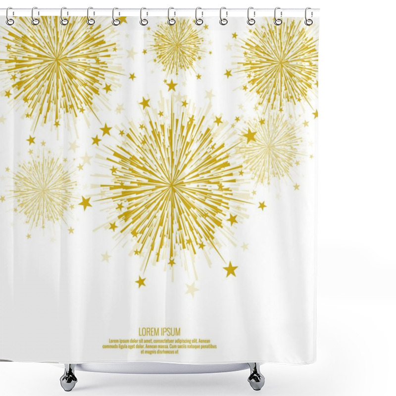 Personality  Vector Firework Design. Shower Curtains