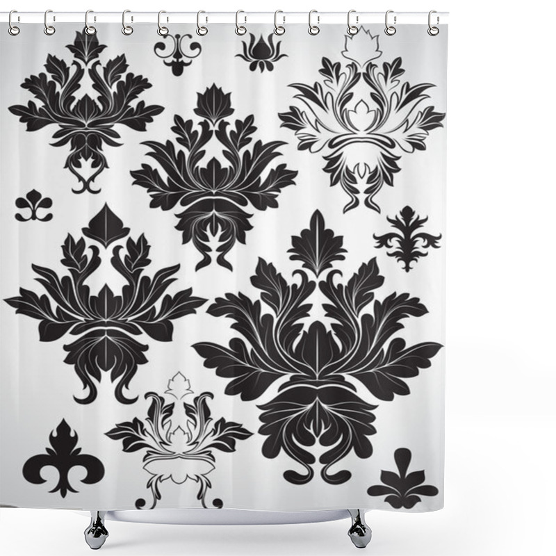 Personality  Decorative Damask Silhouettes Shower Curtains