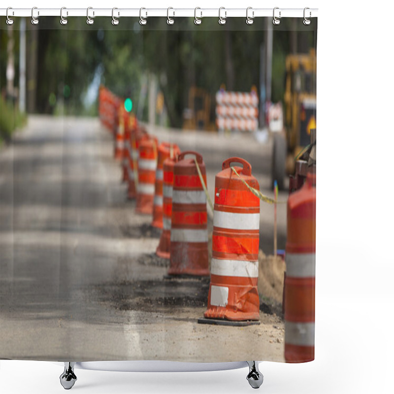 Personality  Road Construction Zone  Shower Curtains