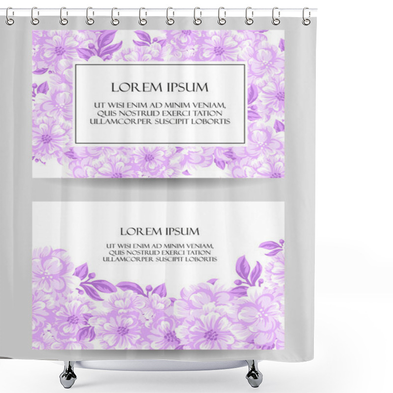 Personality  Blooming Floral Ornament Shower Curtains