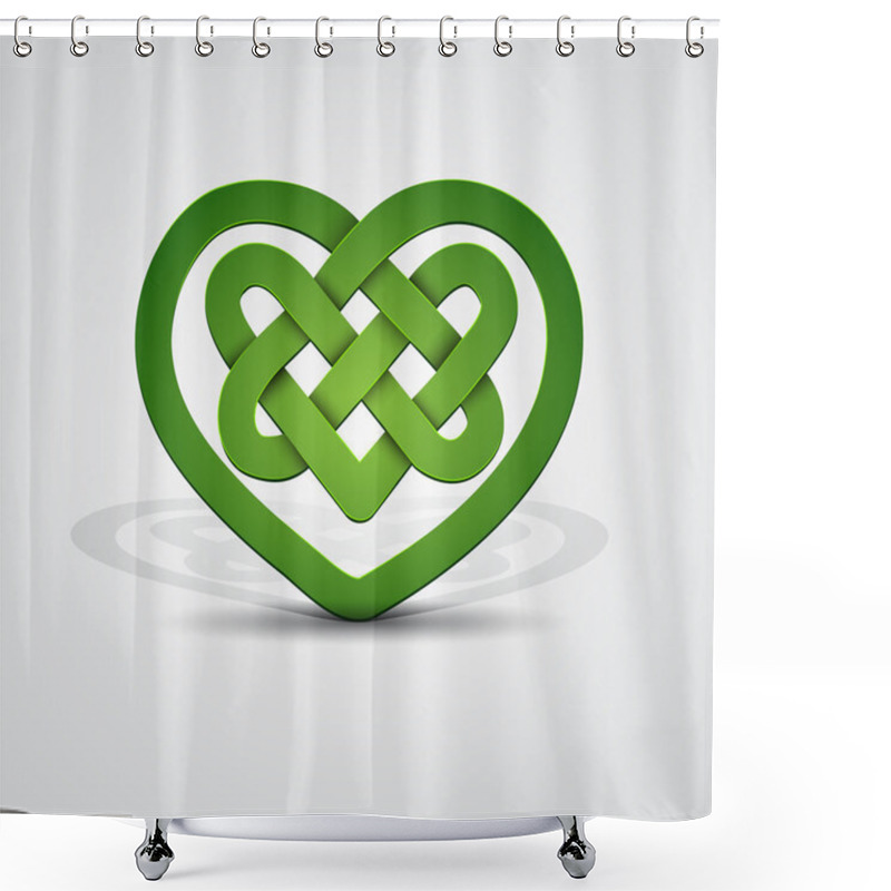 Personality  Celtic Heart Shape Shower Curtains