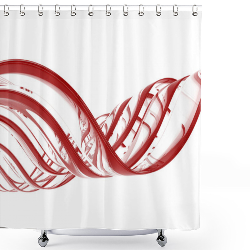 Personality  Red Waves Shower Curtains