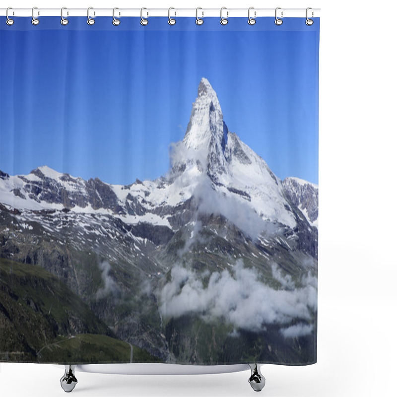 Personality  Iconic Matterhorn Peak In Swiss Shower Curtains