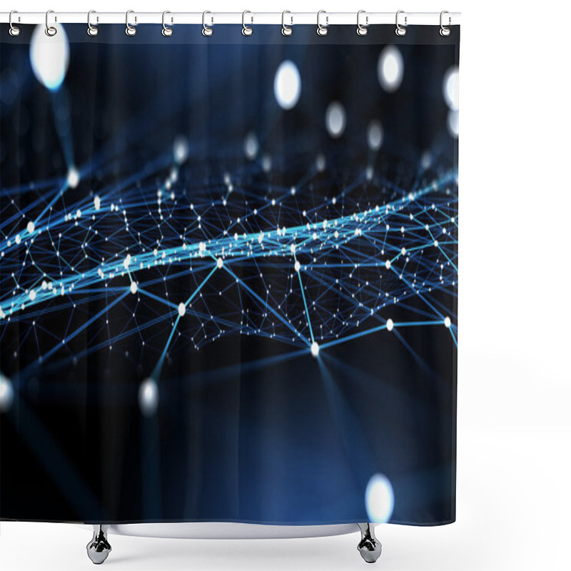 Personality  Abstract Technology Background Shower Curtains