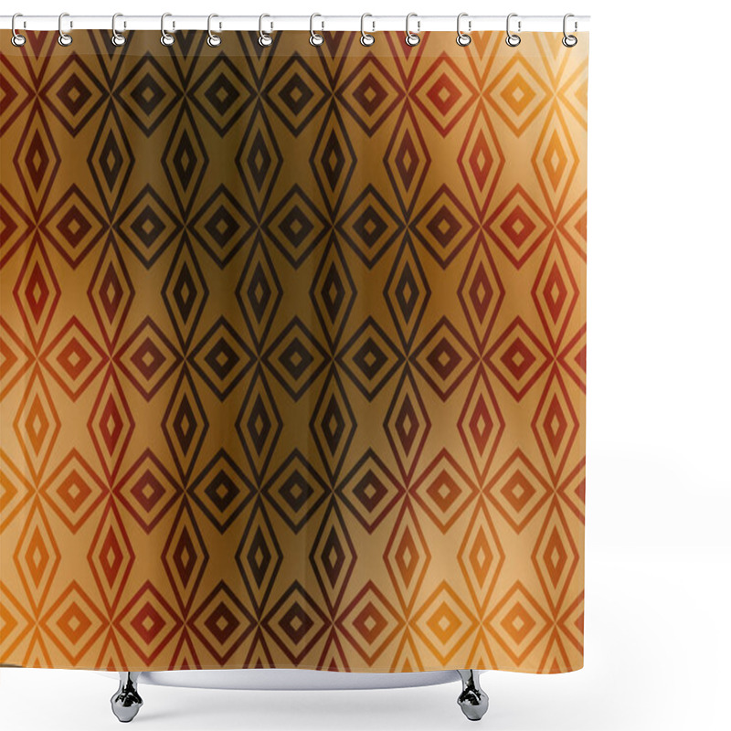 Personality  Dark Orange Vector Template With Rhombus. Shower Curtains