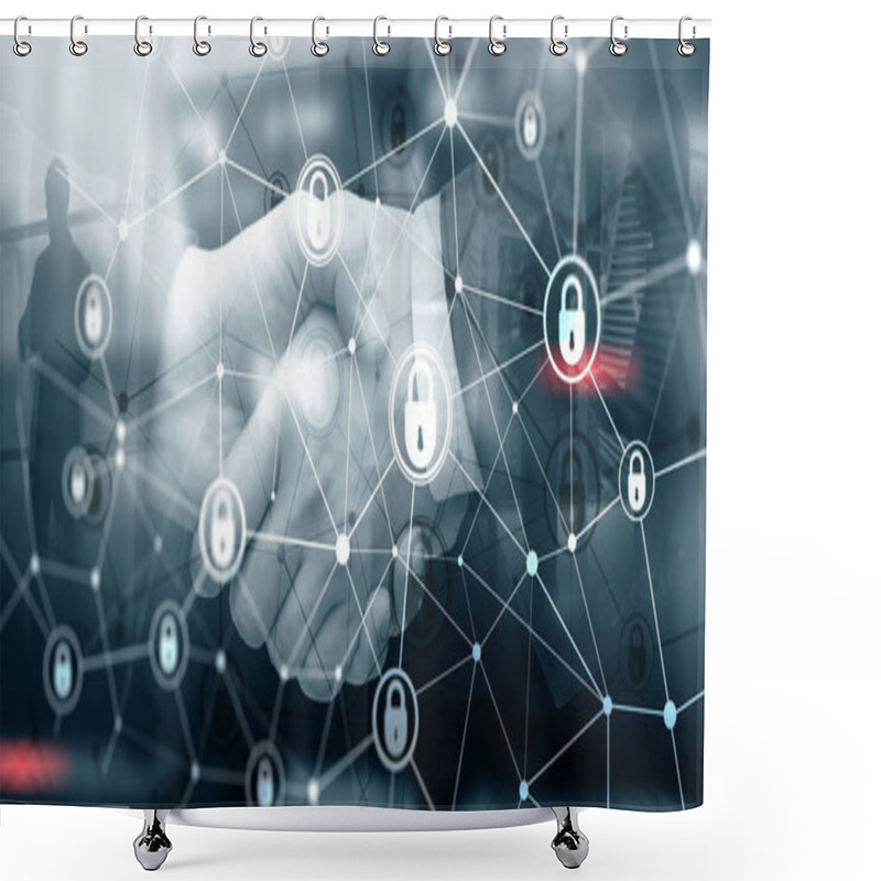 Personality  Corporate Data Protection. Cyber Security Privacy Business Internet Technology Concept Shower Curtains