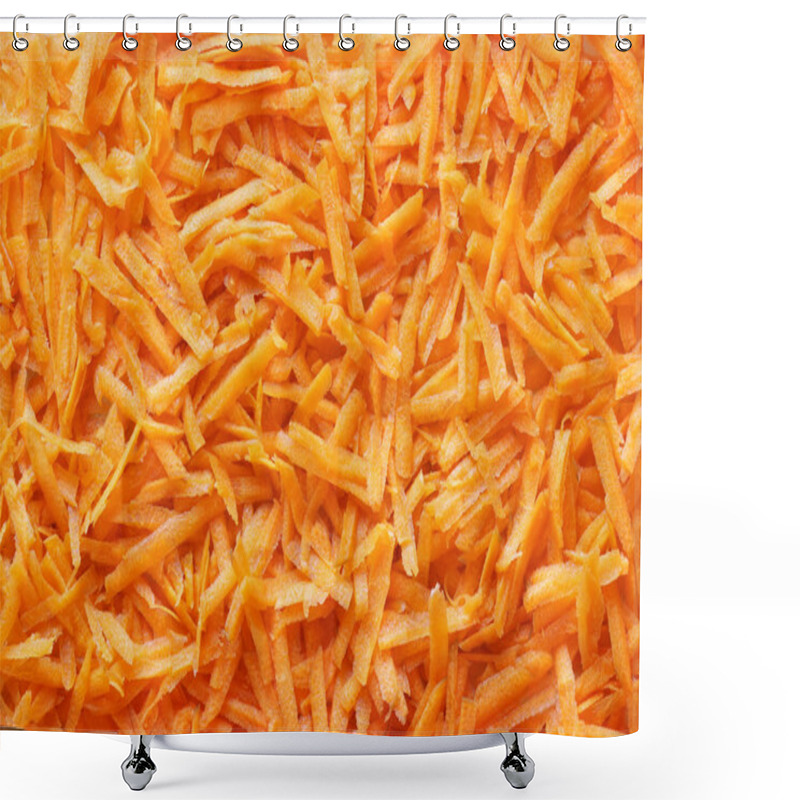 Personality  Grated Carrot Close-up, For Backgrounds Or Textures. Shower Curtains