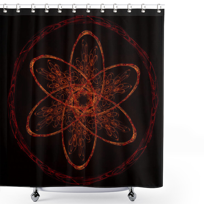 Personality  Abstract Fractal Pattern Shower Curtains