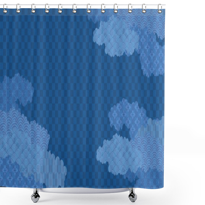 Personality  Japanese Pattern Cloud New Year's Card Background  Shower Curtains