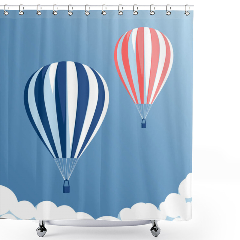 Personality  Hot Air Balloons Shower Curtains