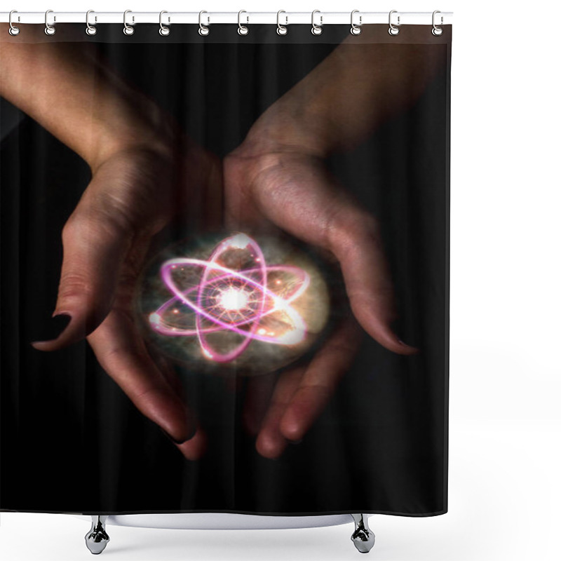 Personality  Crystal Ball Atom Shower Curtains