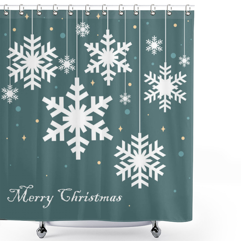 Personality  Vector Set Of Snowflakes Background Shower Curtains