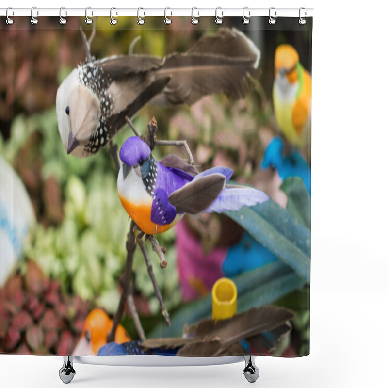 Personality  This Elegant Artificial Bird On A Branch Adds Sophistication To Flower Arrangements And Garden Decor. Shower Curtains